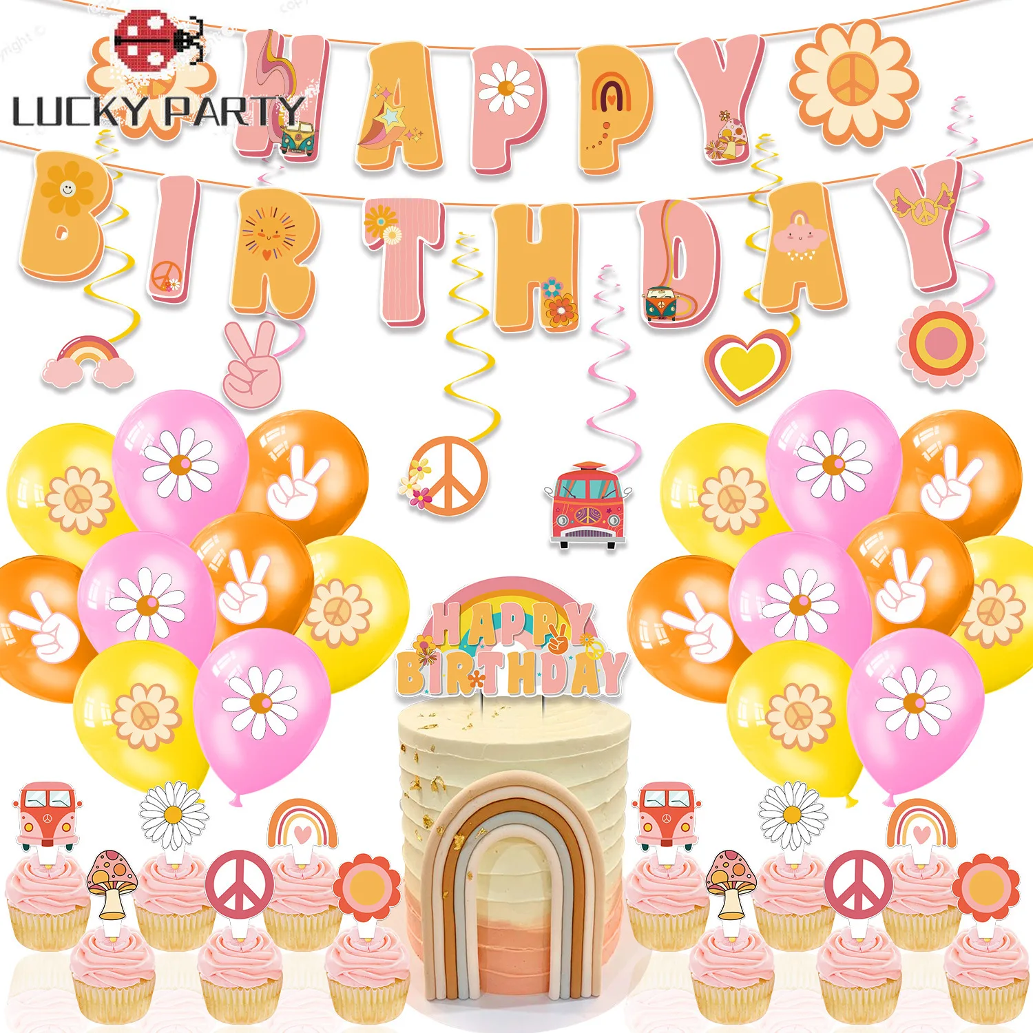 Small Daisy Theme Party Arrangement Spiral Ornaments Birthday Banner Latex Balloon Cake Topper Girl Daisy Flower Birthday Parti
Small Daisy Theme Party Arrangement Spiral Ornaments Birthday Banner Latex Balloon Cake Topper Girl Daisy Flower Birthday Parti