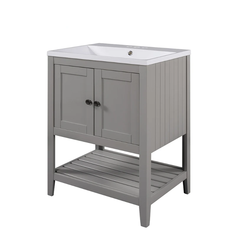 Single Ceramic Sink Soild Wood Affordable Luxury Auatrial Style Vanity Tray Unit White
Single Ceramic Sink Soild Wood Affordable Luxury Auatrial Style Vanity Tray Unit White