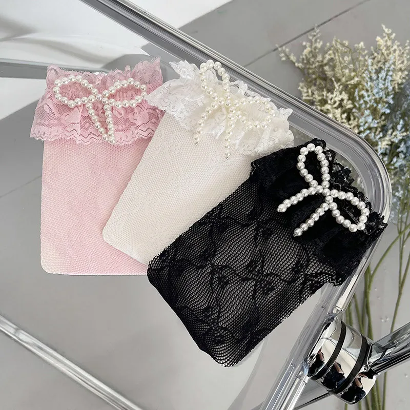 1Pair Girl Middle Tube Pile Socks Pearl Bow Lace Stocking Sexy Fashion Women socks
1Pair Girl Middle Tube Pile Socks Pearl Bow Lace Stocking Sexy Fashion Women socks