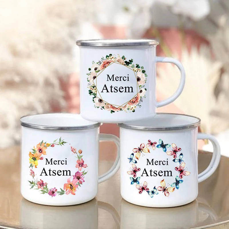 Merci Atsem Flower Printing Mugs Creative Coffee Tea Cups Drinks Water Milk Cup Enamel Mug School Handle Drinkware Atsem Gifts
Merci Atsem Flower Printing Mugs Creative Coffee Tea Cups Drinks Water Milk Cup Enamel Mug School Handle Drinkware Atsem Gifts