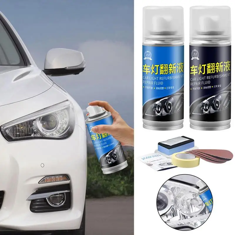 

Headlight Repair Fluid Spray 5.6oz Car Headlamp Restoration Liquid Not Greasy Auto Headlamp Lens Spray For Headlight Scratches