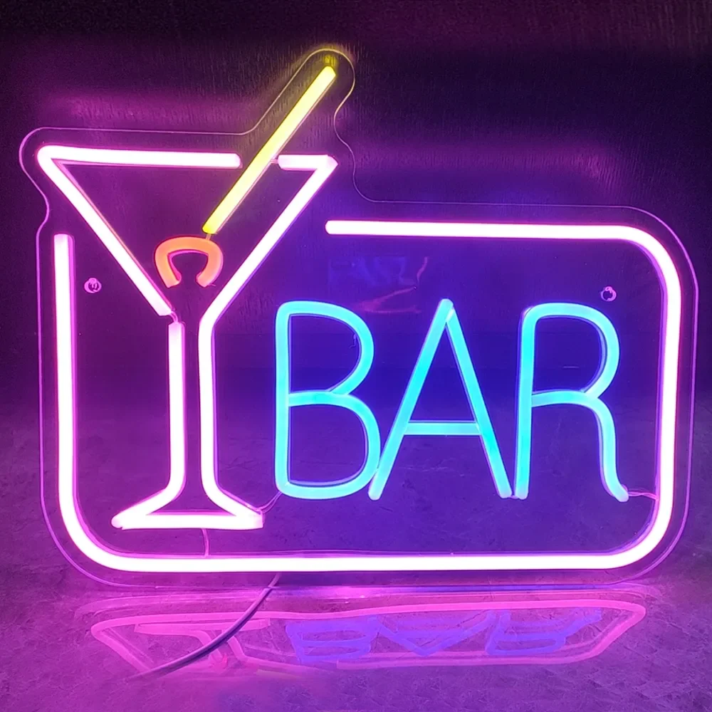 

Cocktail Bar Neon Signs Bar Neon Signs for Wall Decor LED Lights USB Light for Home Bistro Party Club Shop Hotel Cafe Recreation
