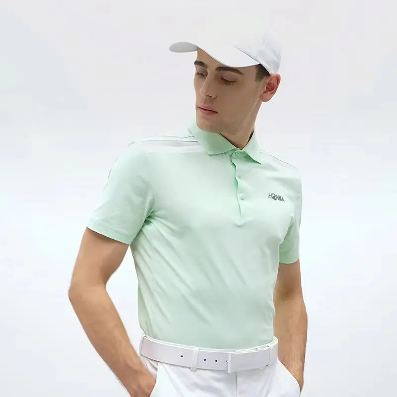 Honma Golf Short Sleeve Men's T-shirt Slim Fit Breathable Comfortable Outdoor Sports Casual Lapel Fashion Polo Shirt
Honma Golf Short Sleeve Men's T-shirt Slim Fit Breathable Comfortable Outdoor Sports Casual Lapel Fashion Polo Shirt