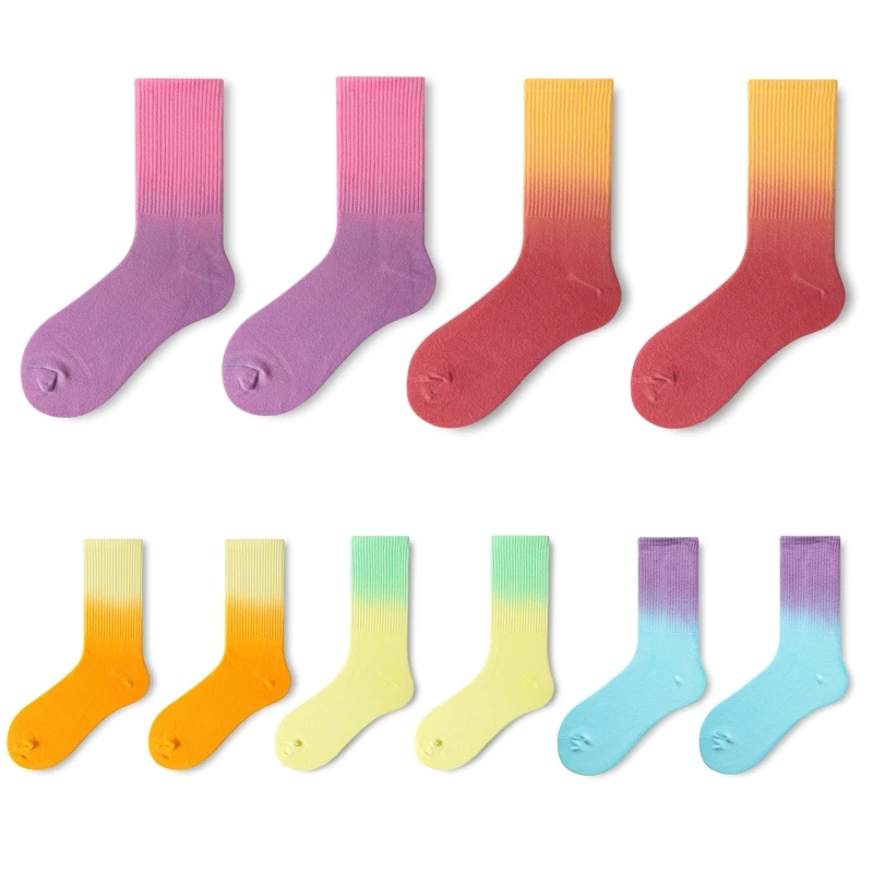 Women Men Ribbed Cotton Crew Socks Harajuku Dyeing Gradient Contrast Color Stitching Hip Hop Skateboard Mid Tube Hosiery
Women Men Ribbed Cotton Crew Socks Harajuku Dyeing Gradient Contrast Color Stitching Hip Hop Skateboard Mid Tube Hosiery