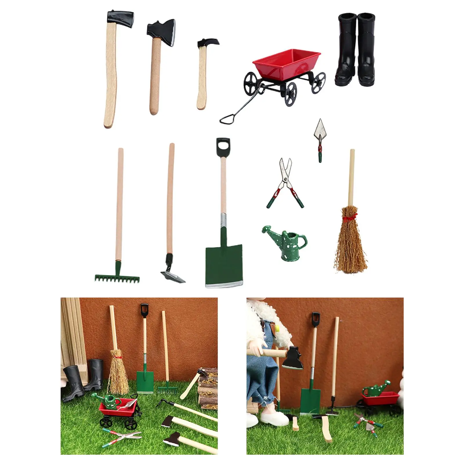 1:12TH Miniature Garden Tools Pretend Play for Doll House Accessories Age 3+ 
1:12TH Miniature Garden Tools Pretend Play for Doll House Accessories Age 3+