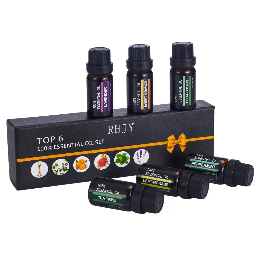 6Pcs/set 100% Pure Natural Aromatherapy Oils Kit 10ml For Humidifier Diffuser Aromatherapy Water-soluble Fragrance Oil Massage
6Pcs/set 100% Pure Natural Aromatherapy Oils Kit 10ml For Humidifier Diffuser Aromatherapy Water-soluble Fragrance Oil Massage