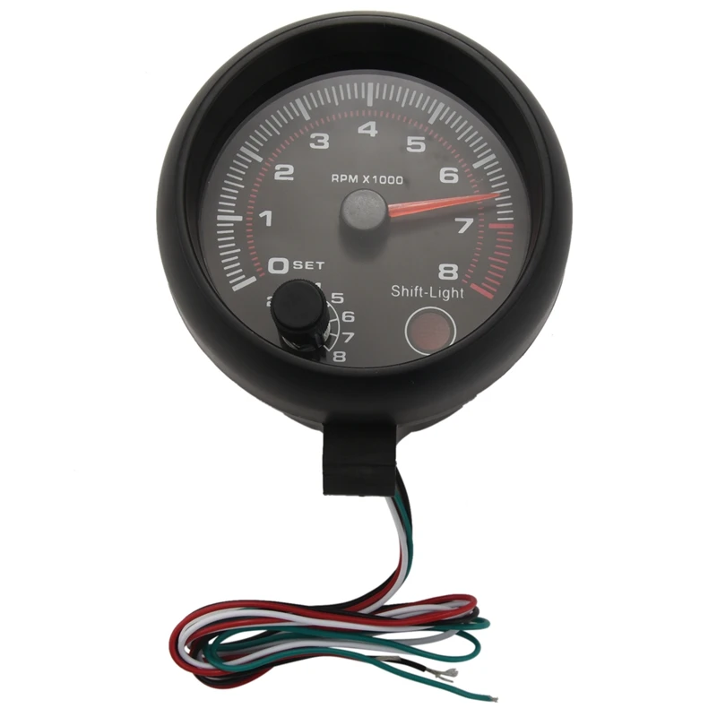 Universal 3.75 inch 12V White LED Backlit Tachometer Gauge with Red Shift Light for Auto Gasoline Car, 0-8000 RPM
Universal 3.75 inch 12V White LED Backlit Tachometer Gauge with Red Shift Light for Auto Gasoline Car, 0-8000 RPM