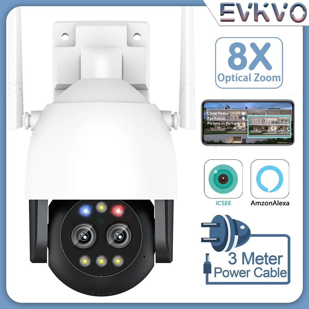 iCsee 4K IP Camera WiFi Security CCTV Camera 8MP Dual-Lens Color Night Vision 8X Digital Zoom IP66 Outdoor Surveillance Camera
iCsee 4K IP Camera WiFi Security CCTV Camera 8MP Dual-Lens Color Night Vision 8X Digital Zoom IP66 Outdoor Surveillance Camera