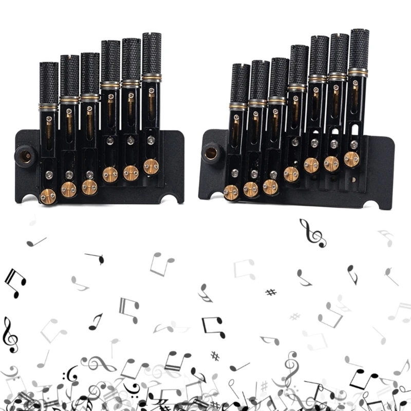 Portable 6/7 Strings Headless Guitar Bridge Tremolo Device with Tailpiece Screws
Portable 6/7 Strings Headless Guitar Bridge Tremolo Device with Tailpiece Screws