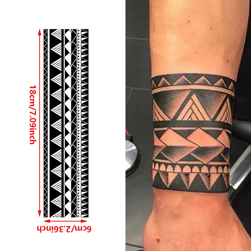 Black and White Arm Ring Geometry Temporary Tattoo Men Women Half Arm Personality Thigh Waterproof Tattoo Stickers
Black and White Arm Ring Geometry Temporary Tattoo Men Women Half Arm Personality Thigh Waterproof Tattoo Stickers