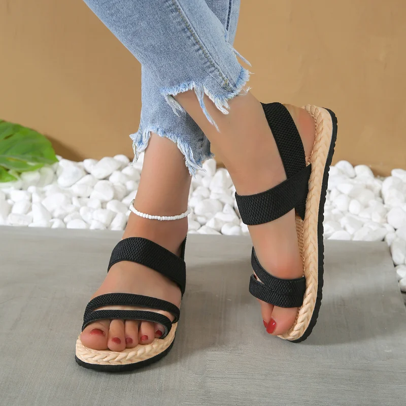 Women's Shoes 2023 High Quality Slip-on Women Sandals Summer Party Sandals Ladies Round Toe Shoe Female Flat Sandal Zapatos Muje
Women's Shoes 2023 High Quality Slip-on Women Sandals Summer Party Sandals Ladies Round Toe Shoe Female Flat Sandal Zapatos Muje