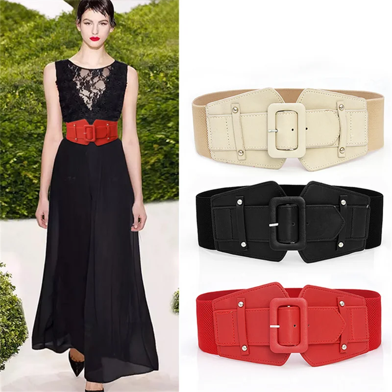 Vintage Wide Belts for Women Famous Brand Designer Elastic Party Belts Women's Red Costume Belts For Dress
Vintage Wide Belts for Women Famous Brand Designer Elastic Party Belts Women's Red Costume Belts For Dress
