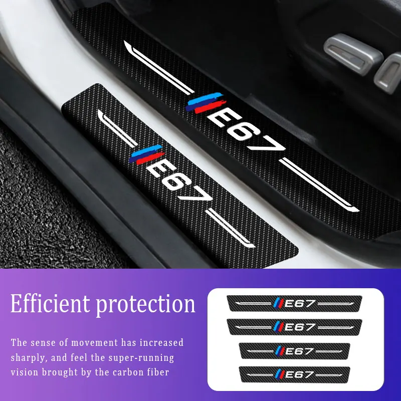 4PCS Car Threshold For BMW E67 Logo Car Stickers Anti Scratch Door Sill Protector Protection Carbon Fiber Auto Accessories 
4PCS Car Threshold For BMW E67 Logo Car Stickers Anti Scratch Door Sill Protector Protection Carbon Fiber Auto Accessories