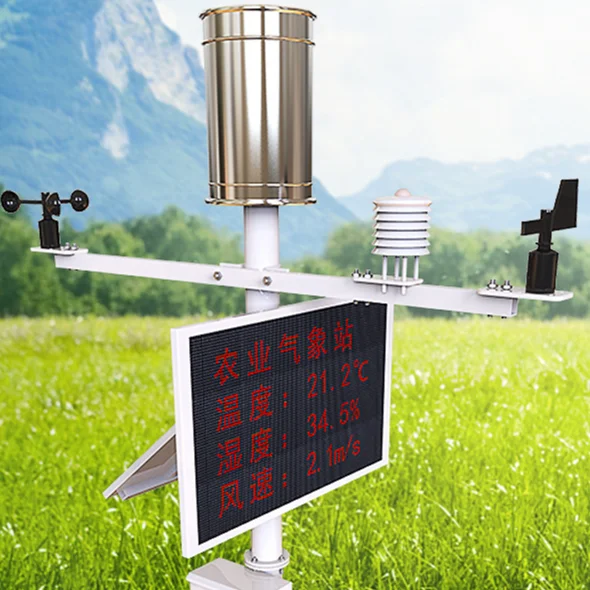 Smart agriculture weather station outdoor environmental monitoring system with solar panel
Smart agriculture weather station outdoor environmental monitoring system with solar panel