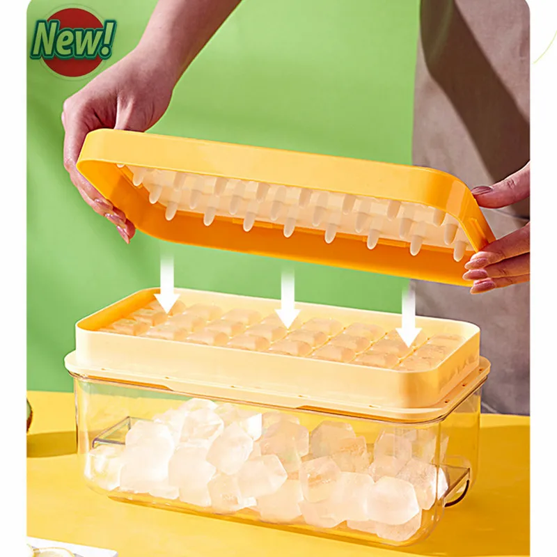 32 Grid Ice Tray Ice Maker Reusable Silicone Ice Cube Mold Household Food Grade Quick Freezing Ice Cube Mold Box Kitchen Gadgets 
32 Grid Ice Tray Ice Maker Reusable Silicone Ice Cube Mold Household Food Grade Quick Freezing Ice Cube Mold Box Kitchen Gadgets