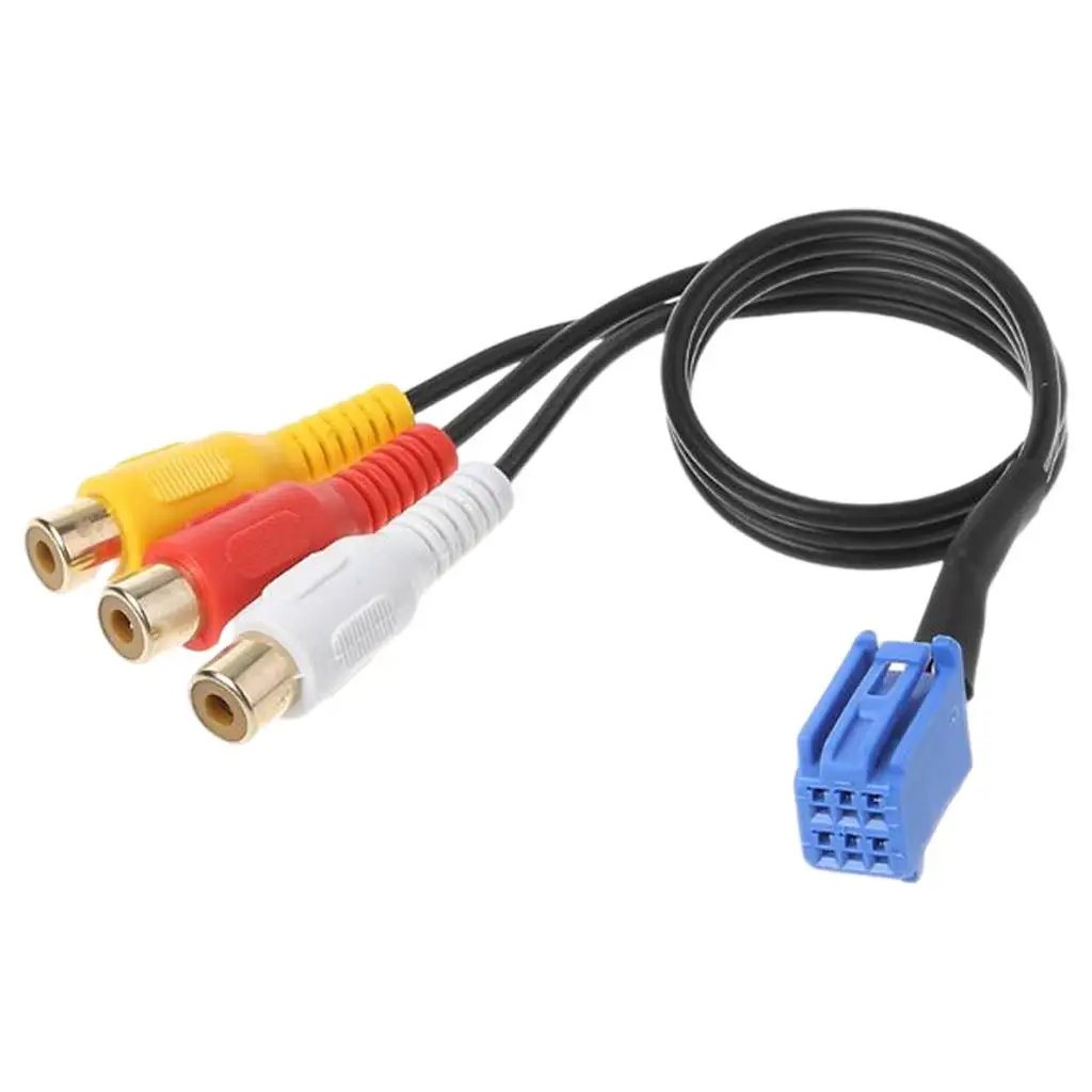 

Audio Video Cable 30cm 6 Pin Car 3 RCA Cable Adapter 3 RCA Female for ACC Parts