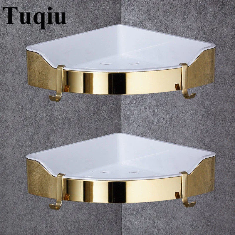 Corner Shelf Golden Stainless Steel + ABS Bathroom Shelves Chrome Wall Mount triangle Shower Caddy Rack Bath Accessories
Corner Shelf Golden Stainless Steel + ABS Bathroom Shelves Chrome Wall Mount triangle Shower Caddy Rack Bath Accessories