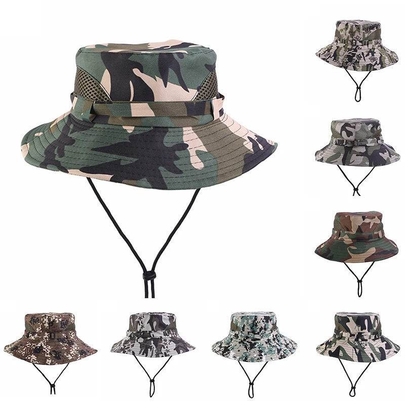 Camouflage Print Tactical Hat Military Army Bucket Hats Panama Summer Fisherman Cap Hunting Hiking Outdoor Camo Sun Caps Men
Camouflage Print Tactical Hat Military Army Bucket Hats Panama Summer Fisherman Cap Hunting Hiking Outdoor Camo Sun Caps Men