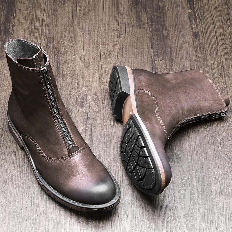 Men Genuine Leather Boots Male Japan Harajuku Street Vintage Casual Chelsea Cow Leather Motorcycle Boots Shoes
Men Genuine Leather Boots Male Japan Harajuku Street Vintage Casual Chelsea Cow Leather Motorcycle Boots Shoes