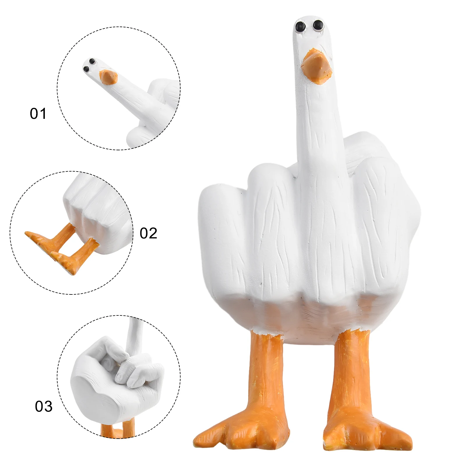 Duckling Statue with Unique Gesture Durable Resin Craft Great Decor for Desk or Shelf Perfect Gift for Home or Office
Duckling Statue with Unique Gesture Durable Resin Craft Great Decor for Desk or Shelf Perfect Gift for Home or Office