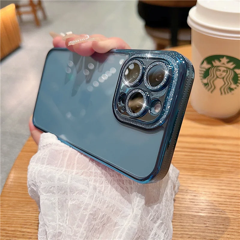 Glitter ring camera lens film clear electroplated case For iphone 12 13 pro 13 pro max plating bumper protective cover
Glitter ring camera lens film clear electroplated case For iphone 12 13 pro 13 pro max plating bumper protective cover