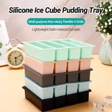 Useful Ice Mould Wear-resistant 4 Grids Long Ice Cube Mold Baby Food Mould Washable Handiwork Ice Cube Tray for Cafe