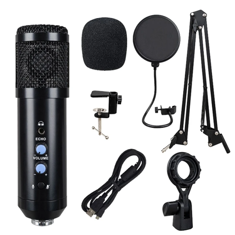 USB Condenser Microphone Recording Live Conference Microphone For Laptop Desktop PC
USB Condenser Microphone Recording Live Conference Microphone For Laptop Desktop PC