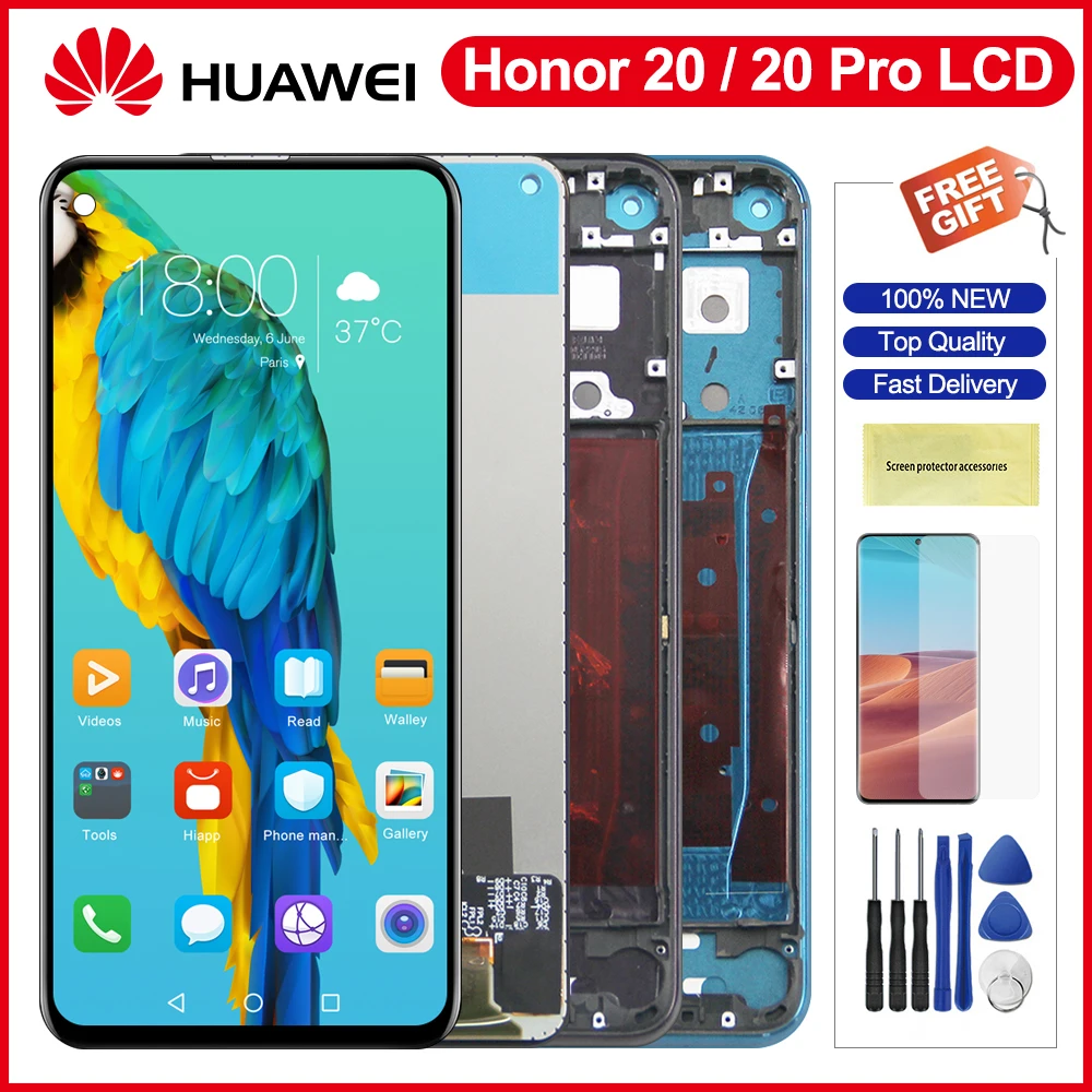Original Screen For Huawei Honor 20 Honor20 LCD Display Touch Screen Digitizer For Honor 20 Pro YAL-L21 YAL-AL10 Assembly Parts
Original Screen For Huawei Honor 20 Honor20 LCD Display Touch Screen Digitizer For Honor 20 Pro YAL-L21 YAL-AL10 Assembly Parts