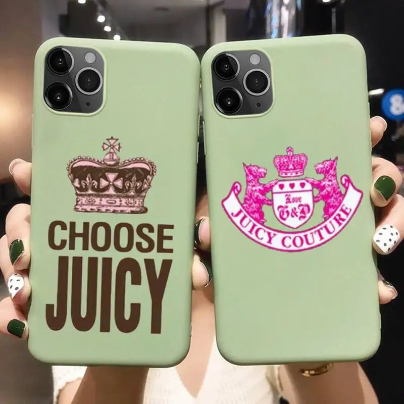 Brand Juicyes Couture For Woman For Iphone 6 6s 7 8 Plus XR X XS XSmax 11 12 13 Pro Mini Max Candy Green Silicone Cover
Brand Juicyes Couture For Woman For Iphone 6 6s 7 8 Plus XR X XS XSmax 11 12 13 Pro Mini Max Candy Green Silicone Cover