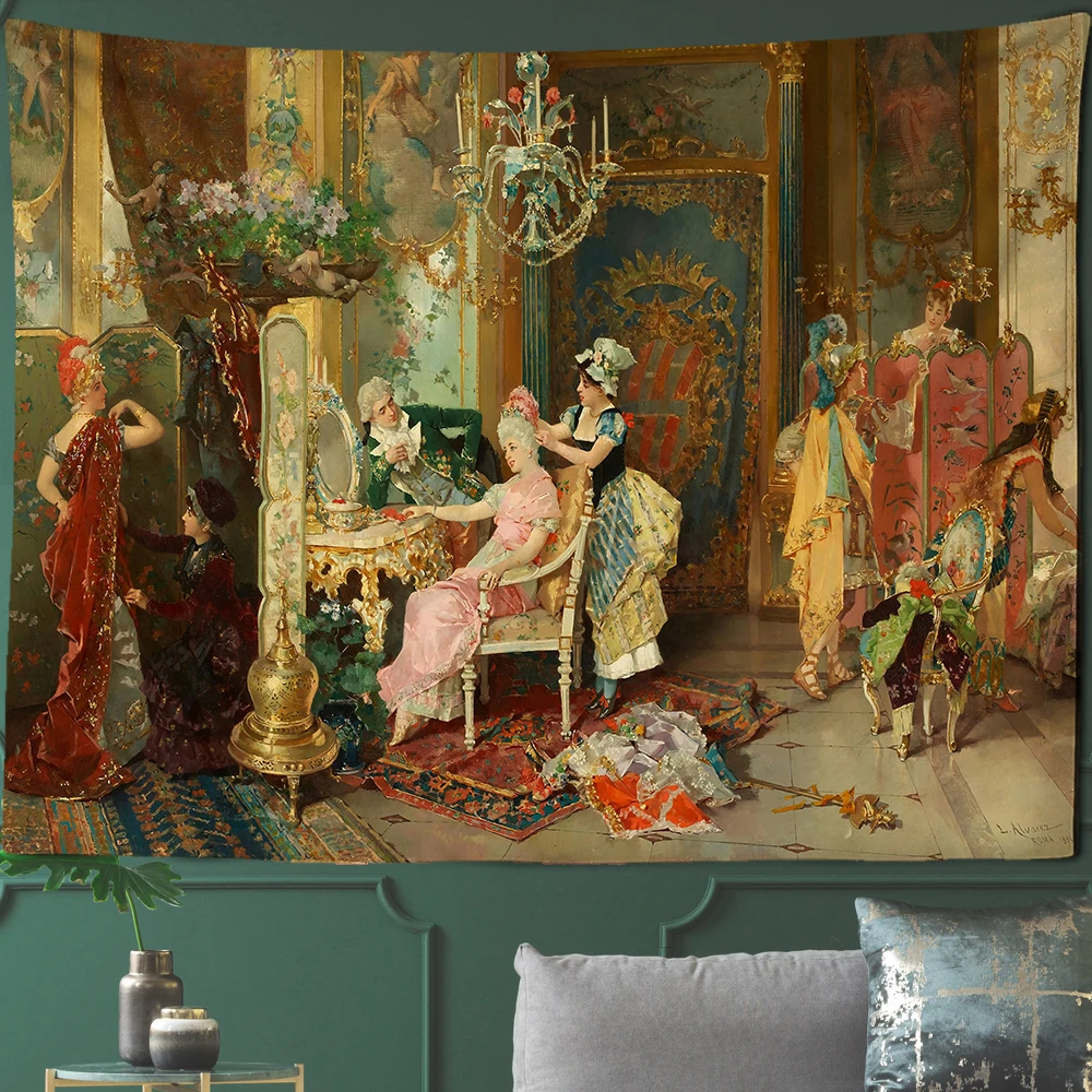 3d Print Fashion Tapestry Court Woman Gothic style Architecture Tapestry Rose Scenery Middle Ages Illustration Hanging Wall 
3d Print Fashion Tapestry Court Woman Gothic style Architecture Tapestry Rose Scenery Middle Ages Illustration Hanging Wall