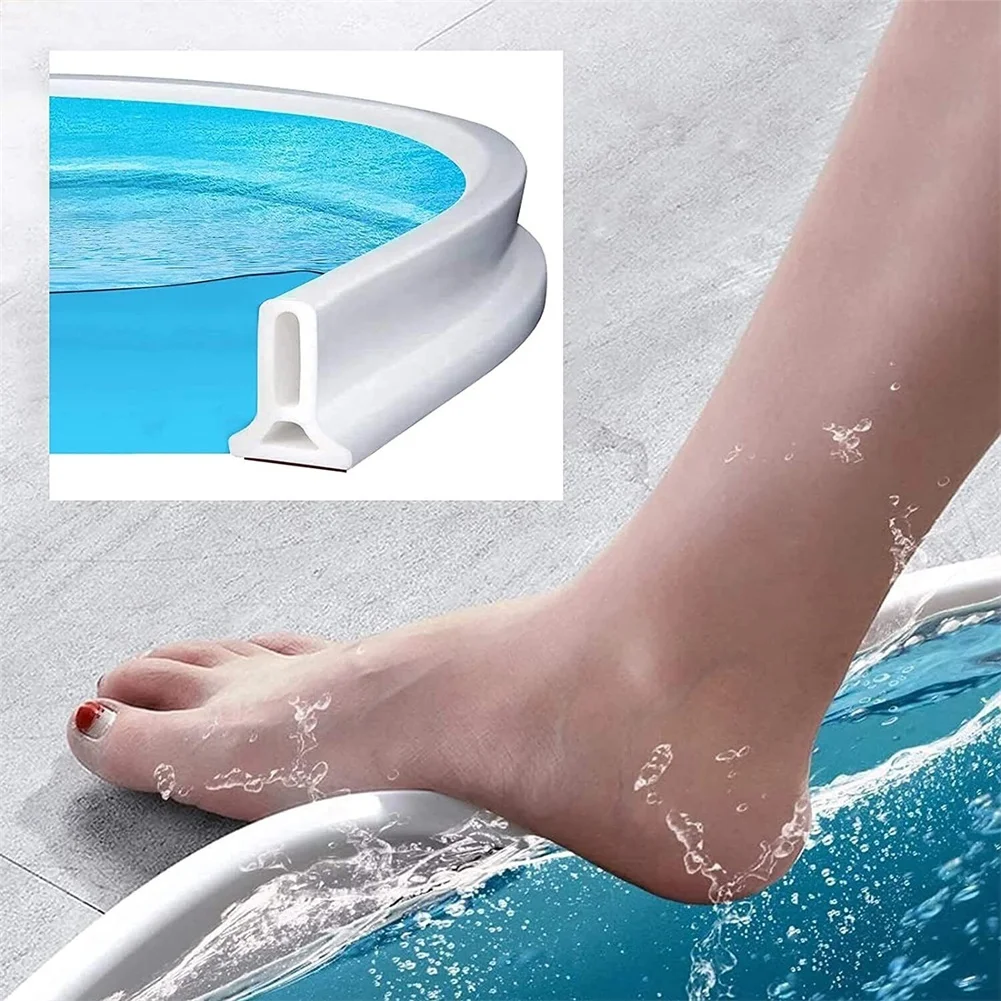 1M Bathroom Water Stopper Silicone Retaining Strip Water Shower Dam Flood Barrier Dry And Wet Separation Blocker
1M Bathroom Water Stopper Silicone Retaining Strip Water Shower Dam Flood Barrier Dry And Wet Separation Blocker