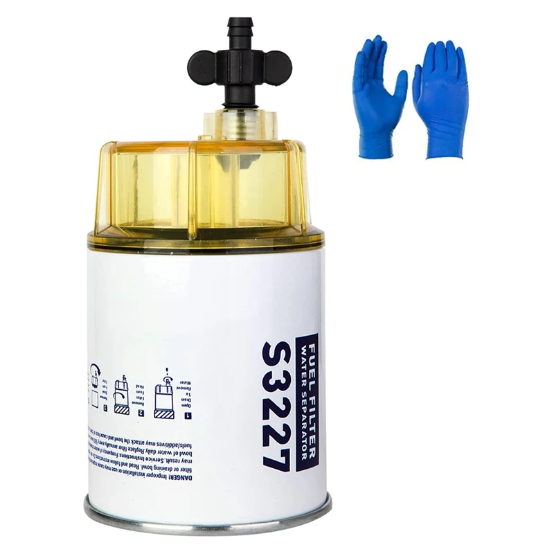 Fuel Filter Water Separator With Clear Bowl Assembly Replacement For Marine Outboard Motor Replace S3227
Fuel Filter Water Separator With Clear Bowl Assembly Replacement For Marine Outboard Motor Replace S3227