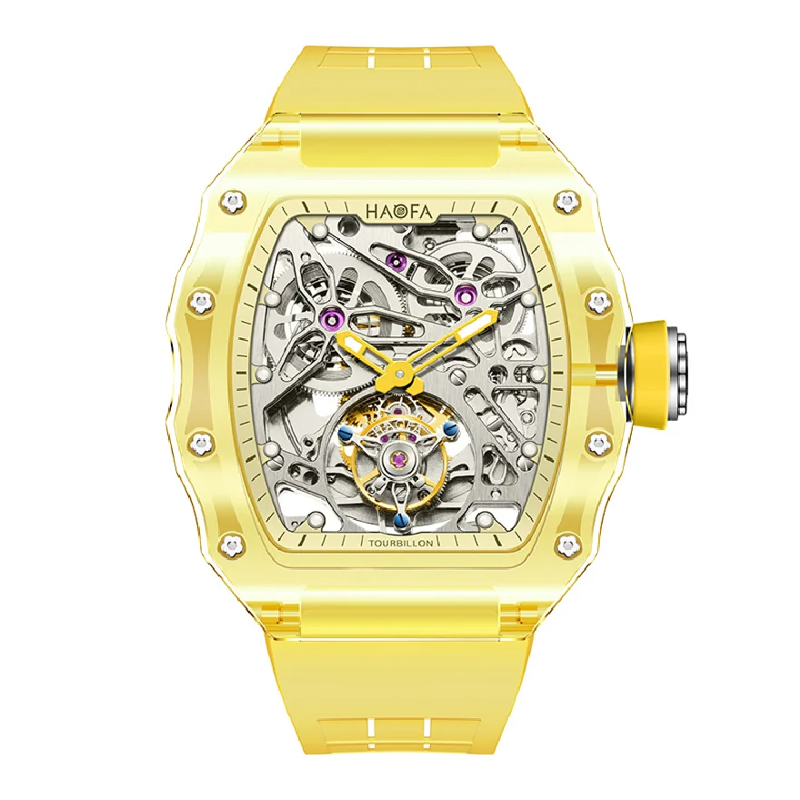 Haofa Flying Tourbillon Watch for Men Luxury Crystal Transparent Hollowing Waterproof Luminous Automatic Mechanical Watch 2201-1 
Haofa Flying Tourbillon Watch for Men Luxury Crystal Transparent Hollowing Waterproof Luminous Automatic Mechanical Watch 2201-1
