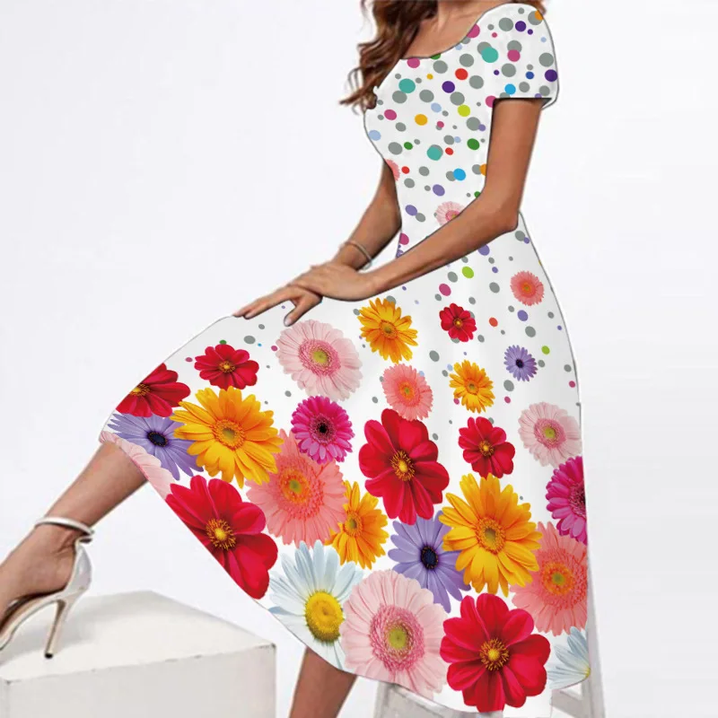 New Print Dress Short Sleeve Retro Elegant Swing Fashion Casual Dress Sexy Dress White Dress Woman Dress women clothes
New Print Dress Short Sleeve Retro Elegant Swing Fashion Casual Dress Sexy Dress White Dress Woman Dress women clothes