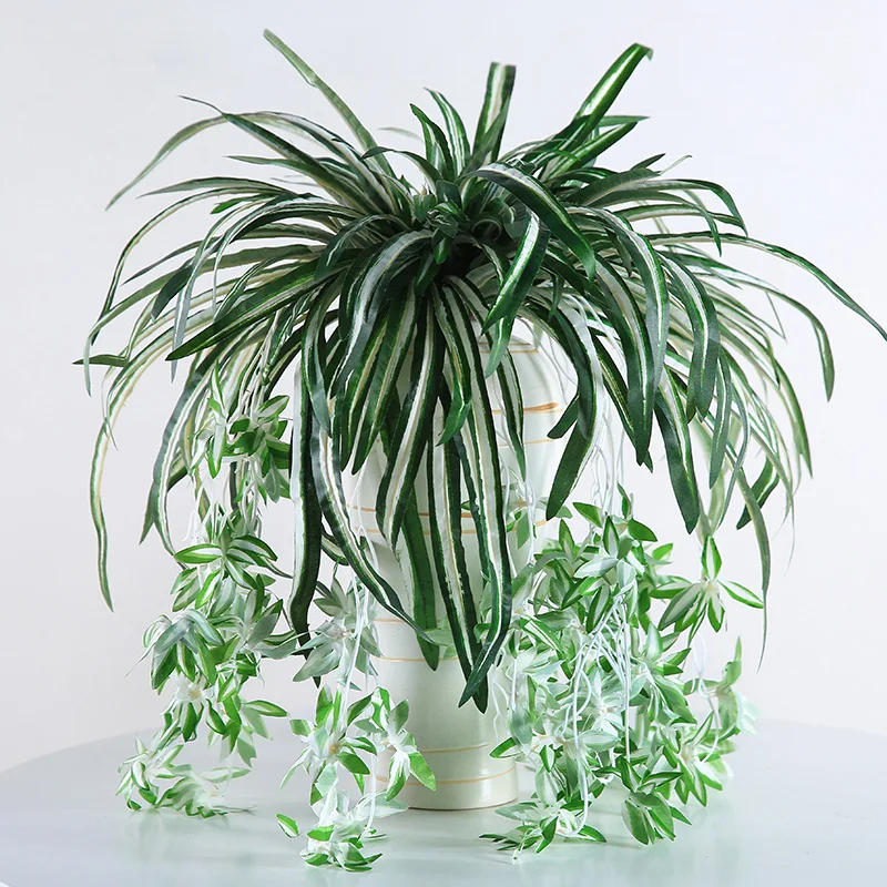 65cm Artificial Plants Wall Hanging Chlorophytum Green Plants Fake Flower Simulation Leaves Vase Wedding Decoration Home Decor
65cm Artificial Plants Wall Hanging Chlorophytum Green Plants Fake Flower Simulation Leaves Vase Wedding Decoration Home Decor