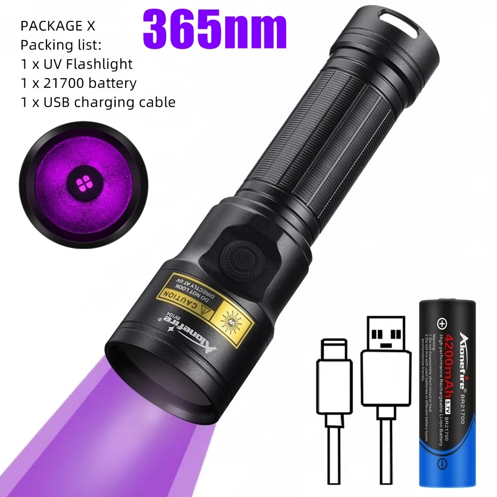 AloneFire SV104 УФ фонарик 15Вт
AloneFire SV104 УФ фонарик 15Вт