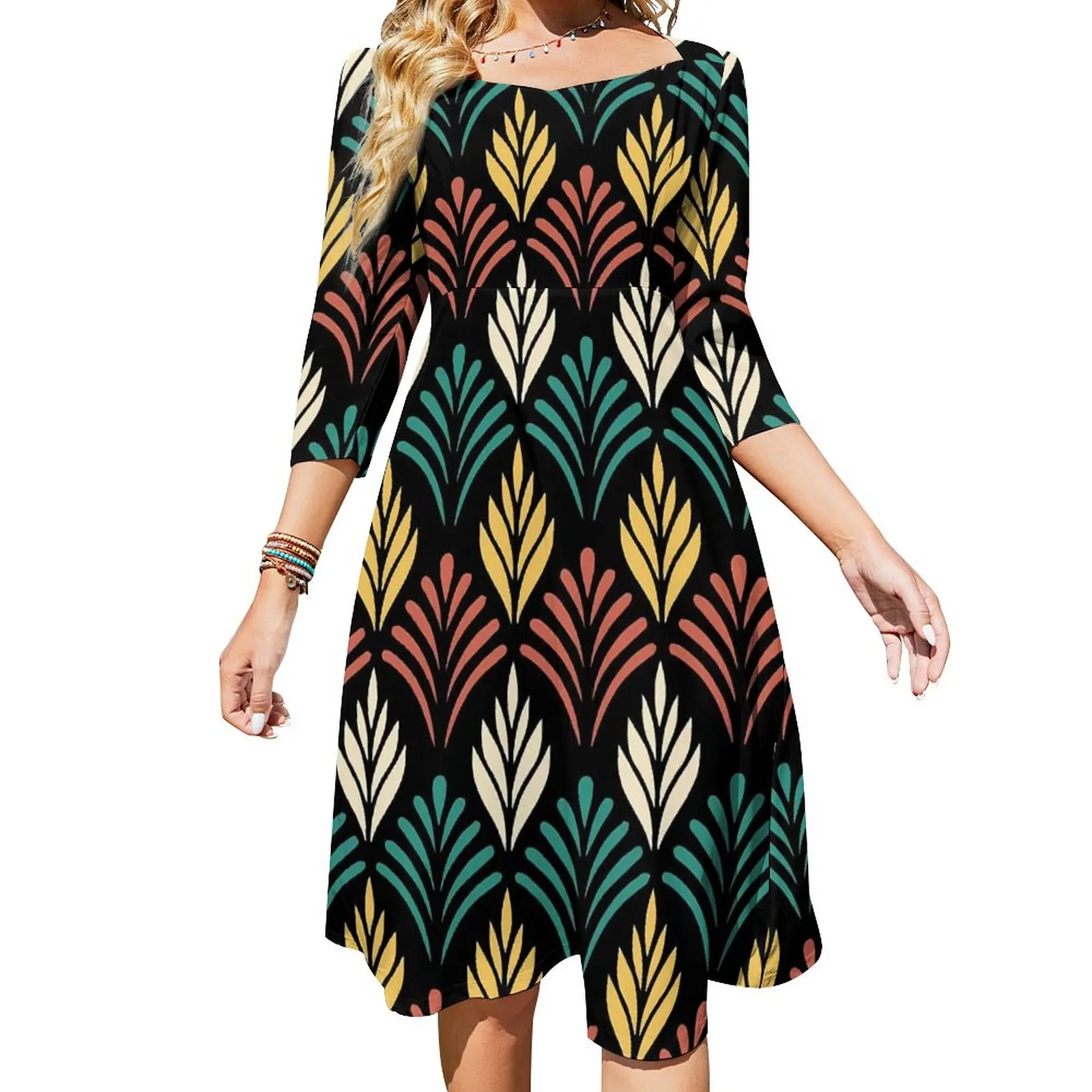 Geometric Leaf Dress Summer Sexy Colorful Leaves Trendy Dresses Women Street Wear Oversized Casual Dress Gift
Geometric Leaf Dress Summer Sexy Colorful Leaves Trendy Dresses Women Street Wear Oversized Casual Dress Gift