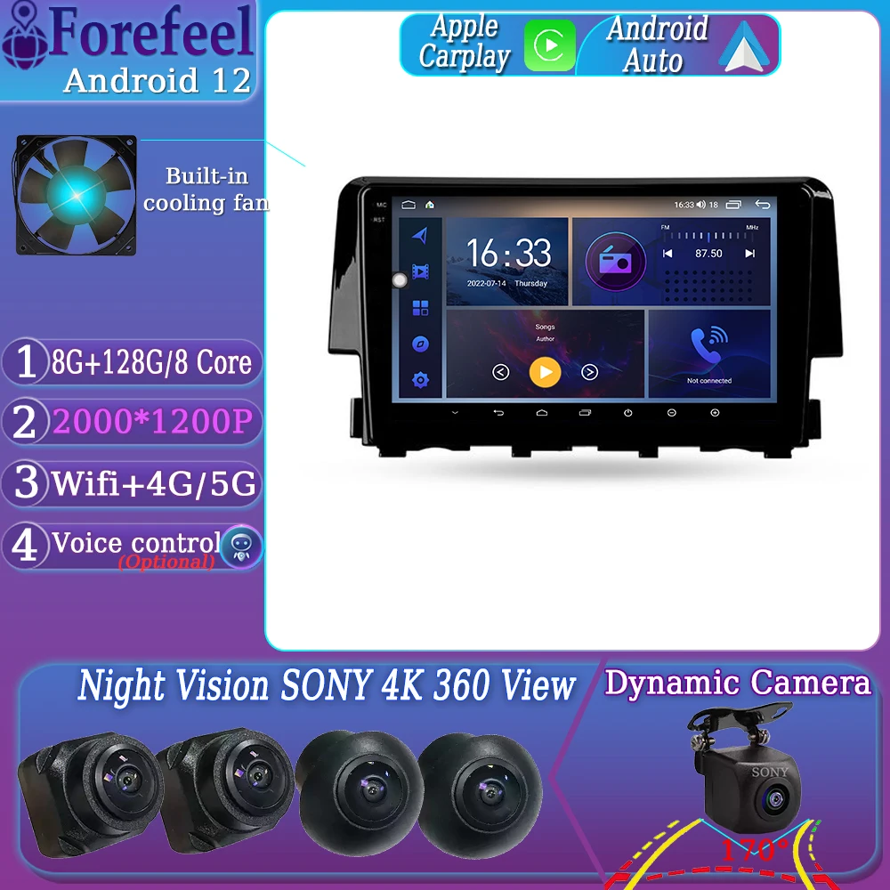 High-performance CPU Auto Radio Android 13 QLED For Honda Civic 10 FC FK 2015-2020 Multimedia Navigation Car GPS Stereo Player
High-performance CPU Auto Radio Android 13 QLED For Honda Civic 10 FC FK 2015-2020 Multimedia Navigation Car GPS Stereo Player