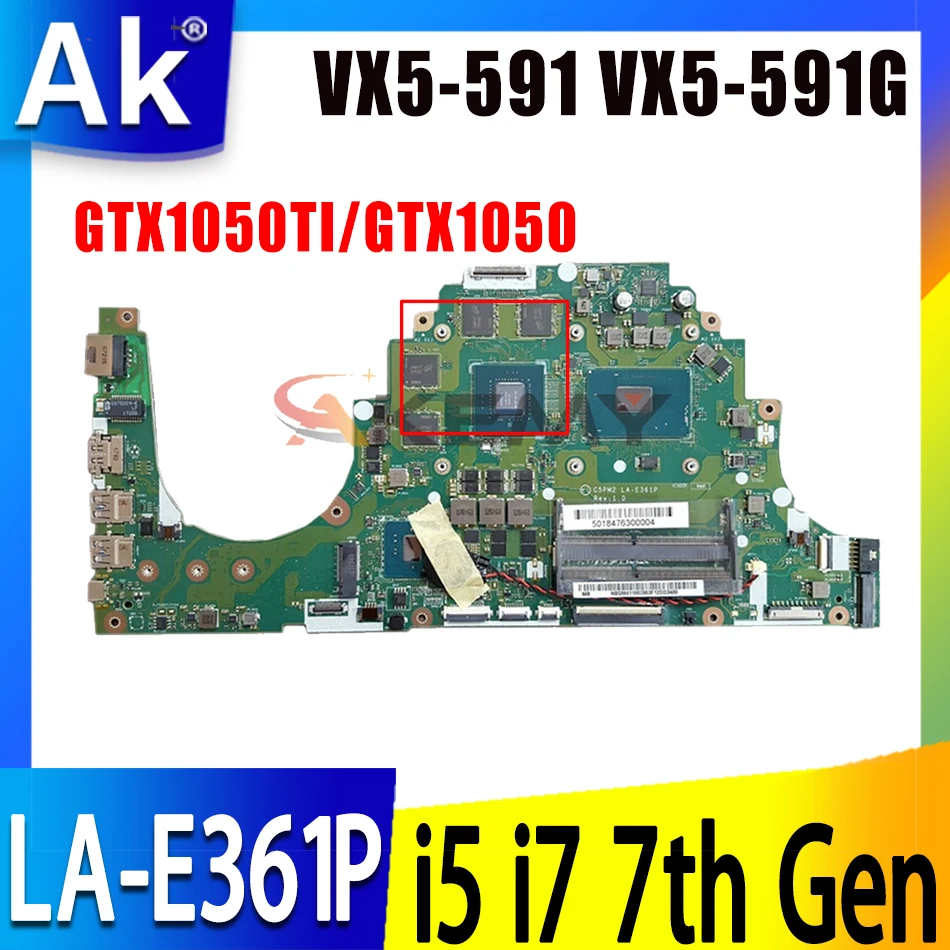 VX5-591G LA-E361P motherboard with GTX1050TI GPU I5 I7 7th Gen CPU For Lenovo VX5-591 VX5-591G LA-E361P Laptop mainboard
VX5-591G LA-E361P motherboard with GTX1050TI GPU I5 I7 7th Gen CPU For Lenovo VX5-591 VX5-591G LA-E361P Laptop mainboard