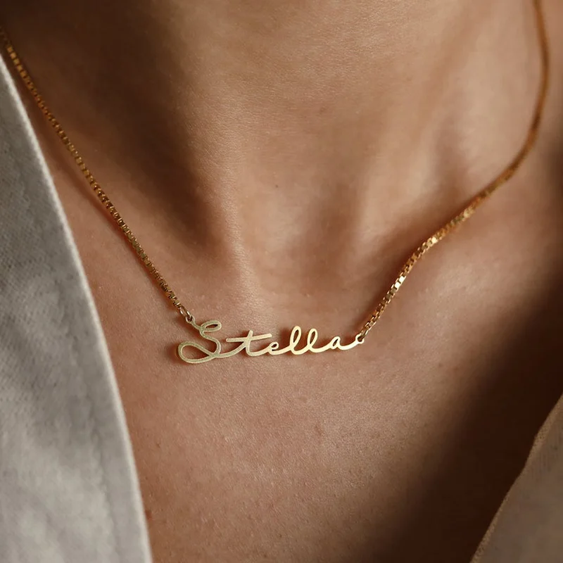 Stainless Steel Custom Name Necklaces for Women Girls Personalized Customized Gold Box Chain Nameplate Pendant Necklace Jewelry
Stainless Steel Custom Name Necklaces for Women Girls Personalized Customized Gold Box Chain Nameplate Pendant Necklace Jewelry