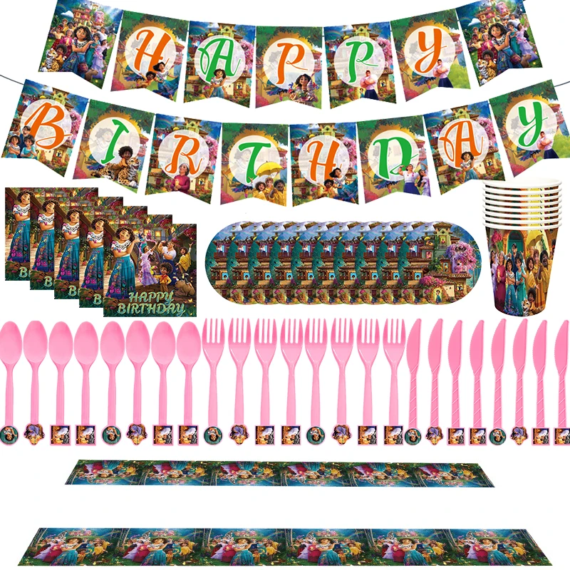 Disney Pixar Encanto Mirabel Birthday Decorations Party Disposable Tableware Supplies Paper Napkin Plates Cup Toys for Girl Boy
Disney Pixar Encanto Mirabel Birthday Decorations Party Disposable Tableware Supplies Paper Napkin Plates Cup Toys for Girl Boy