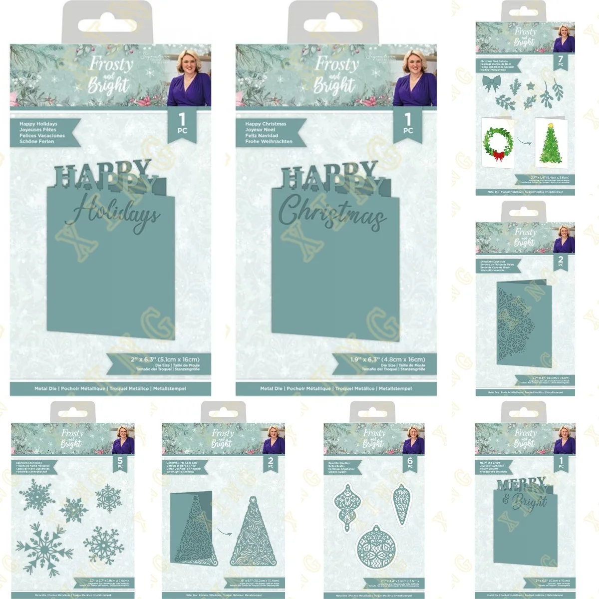 

2022 New Product Happy Christmas Tree Foliage Snowflake Metal Cutting Dies Diy Scrapbook Paper Decoration Handmade Embossing