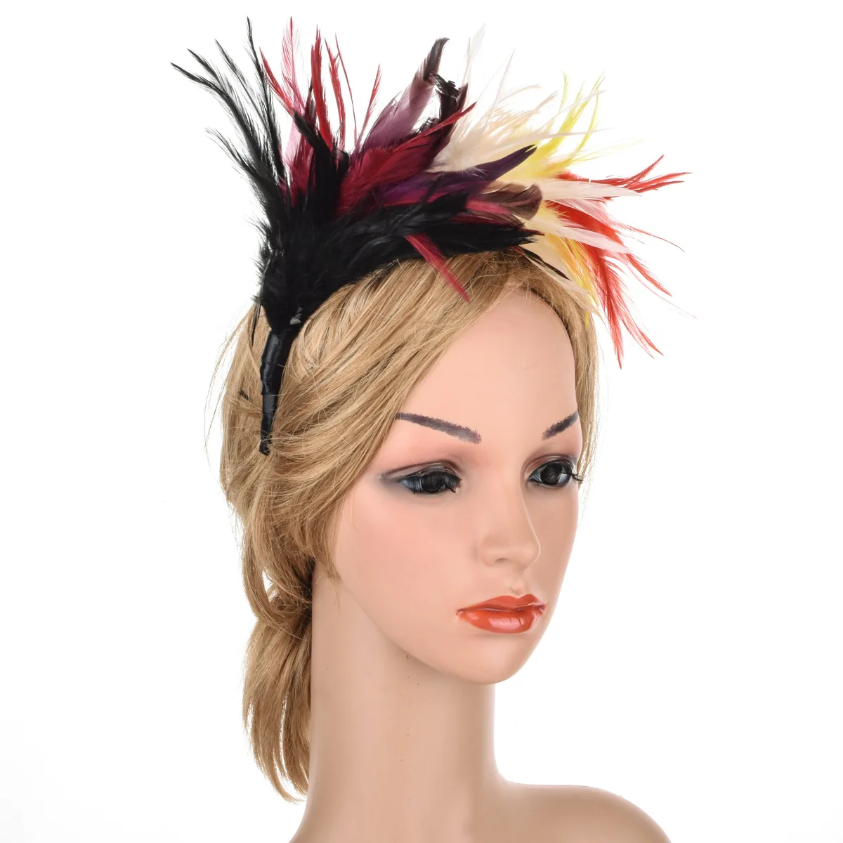 Boho Indian Feather Hairband Fascinator Flapper Headband Mardi Gras Party Head Decor Hot Halloween Festival Hair Accessories
Boho Indian Feather Hairband Fascinator Flapper Headband Mardi Gras Party Head Decor Hot Halloween Festival Hair Accessories