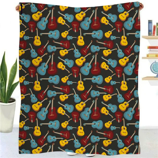 Vintage Guitar Printed Black Blankets Throw for Couch Chair Decorative Home Comfort Soft Bed Thin Quilt Bedroom Flannel Textiles
Vintage Guitar Printed Black Blankets Throw for Couch Chair Decorative Home Comfort Soft Bed Thin Quilt Bedroom Flannel Textiles