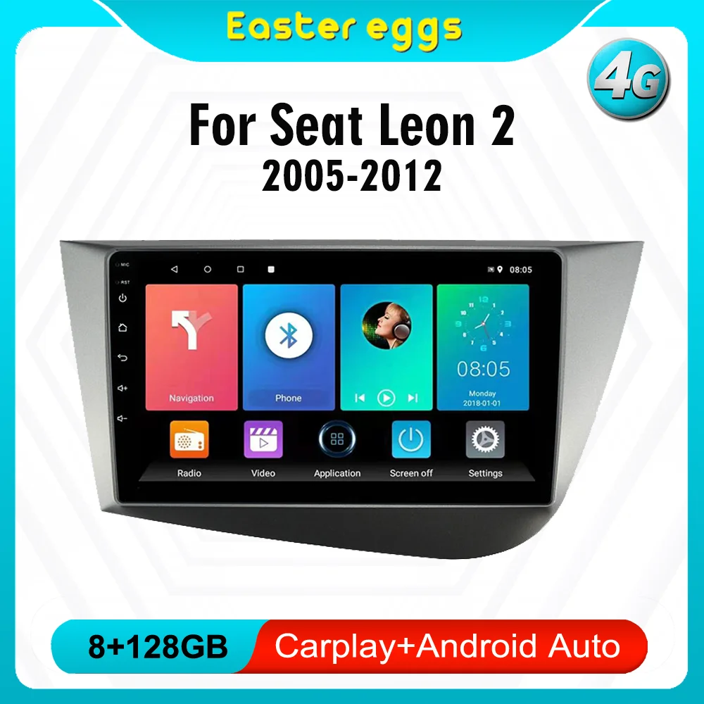 For Seat Leon2 2005-2012 9" 2Din 4G Carplay Android Car Radio Navigation Car Multimedia Player With Frame Head Unit BT
For Seat Leon2 2005-2012 9" 2Din 4G Carplay Android Car Radio Navigation Car Multimedia Player With Frame Head Unit BT