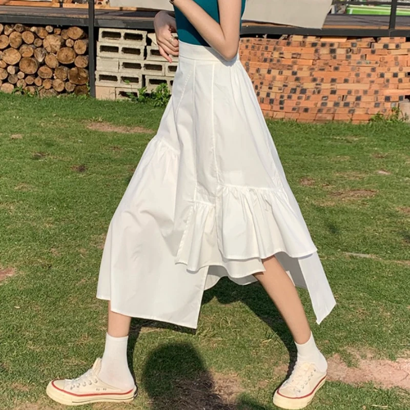 Black and White Loose Skirt Women Summer High Waist Woman Skirts Irregular A-line Long Faldas Mujer Moda 2022
Black and White Loose Skirt Women Summer High Waist Woman Skirts Irregular A-line Long Faldas Mujer Moda 2022