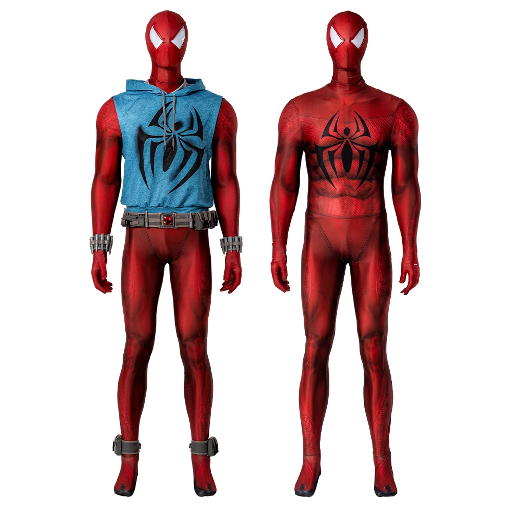 Красный костюм паука для косплея, костюм зентая для косплея, костюм с синим жилетом и аксессуарами, костюмы на Хэллоуин, Мужской наряд 
Красный костюм паука для косплея, костюм зентая для косплея, костюм с синим жилетом и аксессуарами, костюмы на Хэллоуин, Мужской наряд