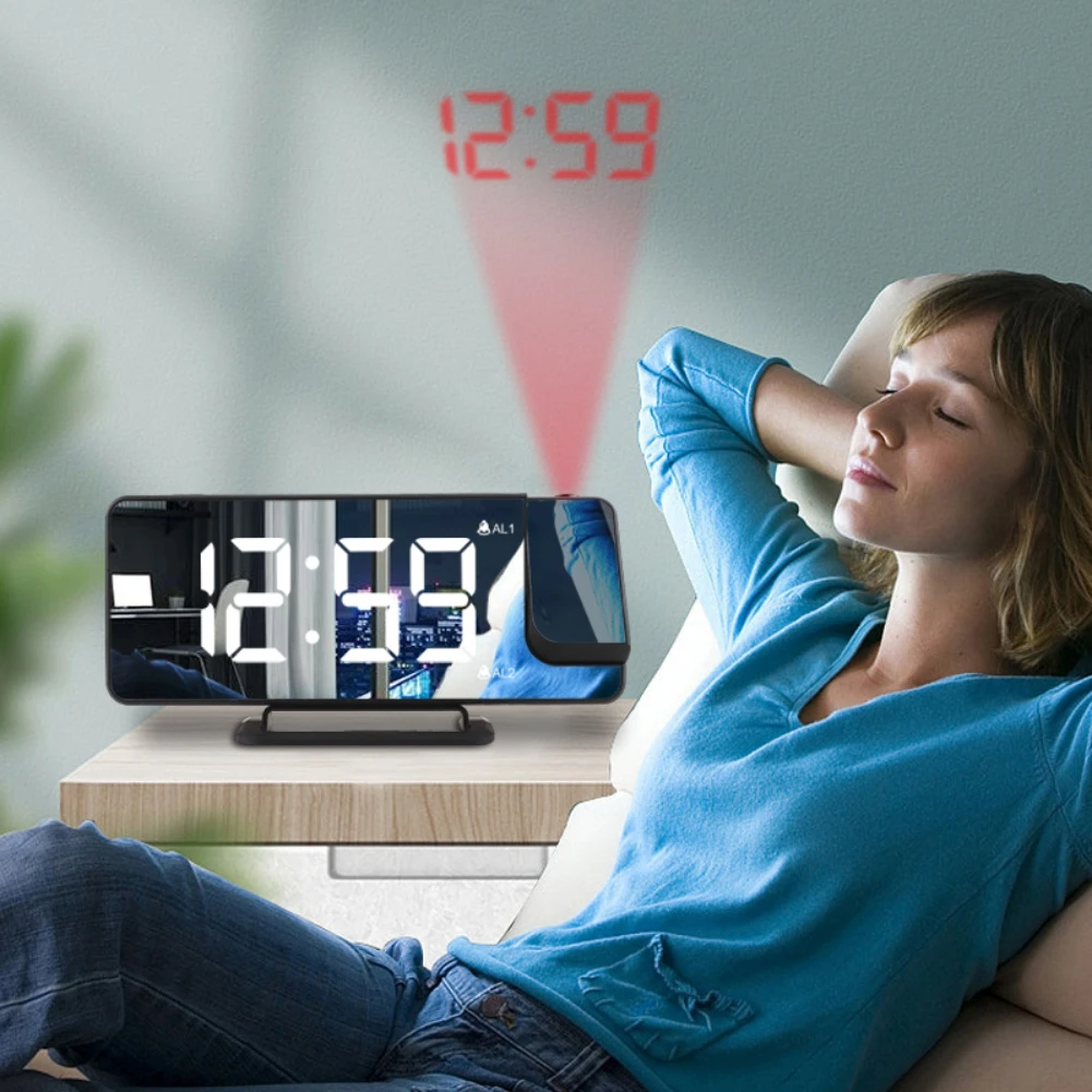 LED Digital Projection Alarm Clock USB Projector Time Electronic Desktop Clocks Table Wake Up Clock FM Radio Snooze Function
LED Digital Projection Alarm Clock USB Projector Time Electronic Desktop Clocks Table Wake Up Clock FM Radio Snooze Function