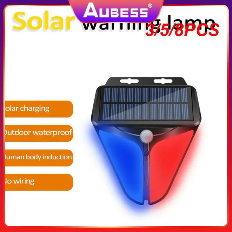 3/5/8PCS Solar Alarm Light Alarm Siren Motion Sensor Wireless Solar Powered Strobe Light Siren Home Yard Outdoor Ip65 Waterproof
3/5/8PCS Solar Alarm Light Alarm Siren Motion Sensor Wireless Solar Powered Strobe Light Siren Home Yard Outdoor Ip65 Waterproof