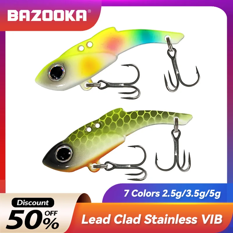 Bazooka VIB Fishing Lure Metal Bait Sinking Jig Spoon Winter Vibration UV Luminous Jigging Effect Vibe Hard Pike Bass Carp Bait
Bazooka VIB Fishing Lure Metal Bait Sinking Jig Spoon Winter Vibration UV Luminous Jigging Effect Vibe Hard Pike Bass Carp Bait